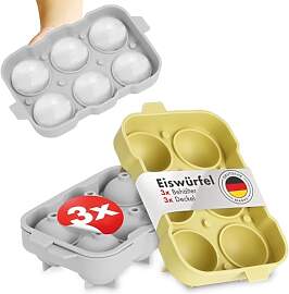 Blumtal Eiswürfelformen Silikon 3er Set - 6er