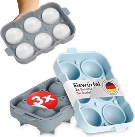 Blumtal Eiswürfelformen Silikon 3er Set - 6er
