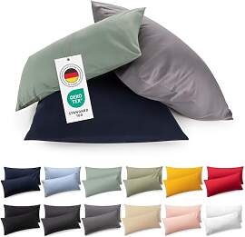 Blumtal Jersey Kissenbezug 40x70 im 2er Set -