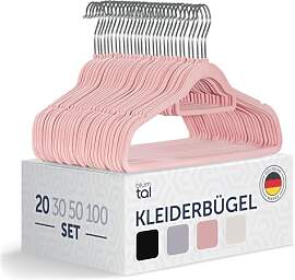 Blumtal Kleiderbügel 20 Stück - Samt 360°