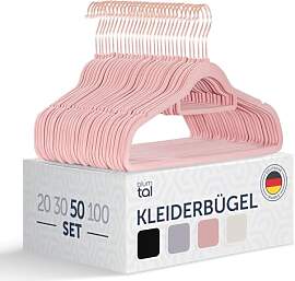 Blumtal Kleiderbügel 50 Stück - 360° Drehbar,