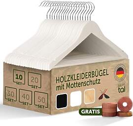 Blumtal Kleiderbügel Holz 10er Set - Holzbügel