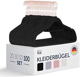 Blumtal Kleiderbügel Samt 100 Stück - Bügel