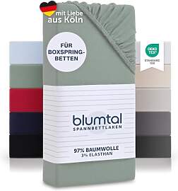 Blumtal Luxus Spannbettlaken 200x200 Boxspringbett 