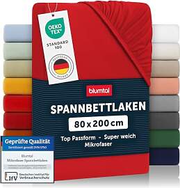 Blumtal® Microfaser Spannbettlaken 80x200 cm -