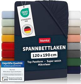 Blumtal® Spannbettlaken 120x190 cm - Bettlaken