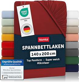 Blumtal® Spannbettlaken 140x200 cm - Microfaser