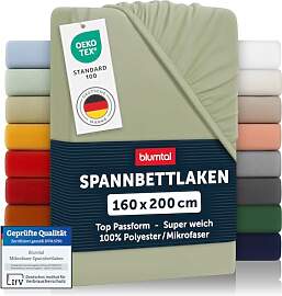 Blumtal® Spannbettlaken 160x200cm aus Microfaser