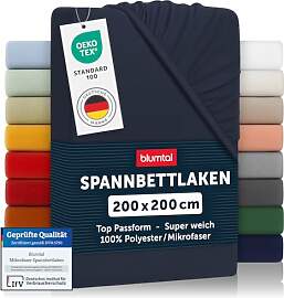 Blumtal® Spannbettlaken 200x200 cm 2er Set