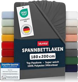 Blumtal® Spannbettlaken 2er Set aus Microfaser -