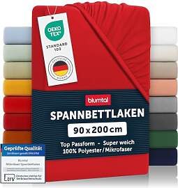 Blumtal® Spannbettlaken 90x200cm 2er Pack -