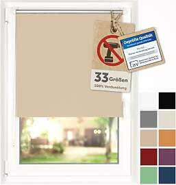 Blumtal Verdunkelungsrollo ohne Bohren 50x150cm -