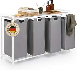 Blumtal Wäschesammler 4 Fächer Grau -