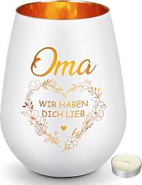 Blumuze Geschenke Für Oma,Windlicht Aus Glas