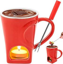 BOBASH Schokofondue Schokoladen Fondue Keramik
