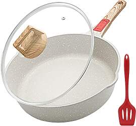 Bobikuke Bratpfanne 28 cm mit Deckel, Antihaft