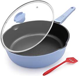 Bobikuke Pfanne 28cm mit Deckel, Aluminium