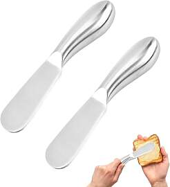 BOBITALK 2 Stück Buttermesser Set,Edelstahl
