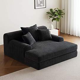 Bodensofa Kordsamt 2-Sitzer– Oversized Low Sofa