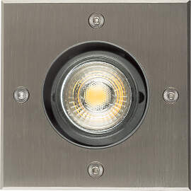 Bodenspot Edelstahl Quadrat mit Tag Und Nacht