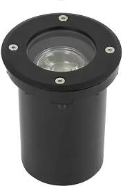 Bodenspot LED Schwarz GU10 Rund