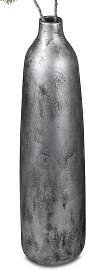 Bodenvase ANTIK SILBER H. 50cm matt silber Keramik 
