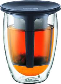 Bodum Doppelwandiges Glas mit Teesieb – 1 Stück 