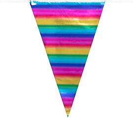 Boland 74738 - Folien-Wimpelkette Regenbogen,