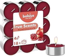 Bolsius – 18 Teelichter – Granatapfel –