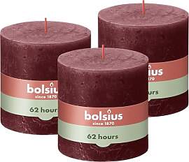 Bolsius Rustik Stumpenkerze XXL - Bordeauxrot - 3