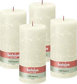 Bolsius Rustik Stumpenkerze XXL - Elfenbein - 4