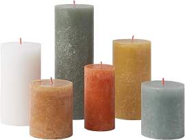Bolsius Rustik Stumpenkerzen - Geschenk Set 6