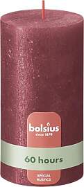 Bolsius Rustik Stumpenkerzen - Shimmer Rot - 4