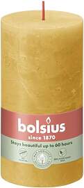 bolsius Stumpenkerze Honeycomb Gelb 68 mm - Höhe