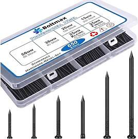 Boltmax 650 Stück Stahlnägel Set, Nägel Set 6