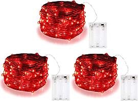 BOLWEO Batteriebetriebene Lichterkette, 3 m, 30