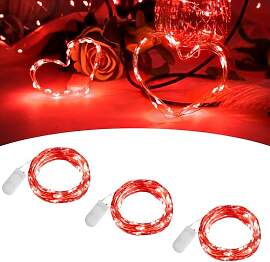 BOLWEO Valentinstag LED Lichterkette 3 Stück 2m