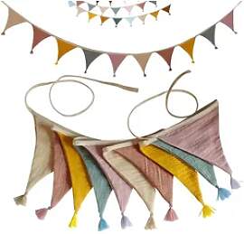 Bomiclss Wimpelkette Outdoor-Wimpelkette, bunt,