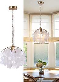 bomiel Capiz Muschel Pendelleuchte D32 cm,