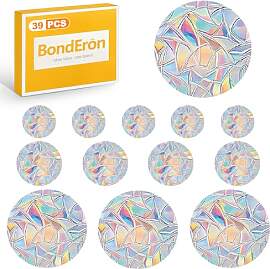 BondEron 39 Stück Prisma Fenstersticker Set,