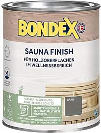 Bondex Sauna Finish Grau 1 L für 12 m² | Wasser- 