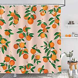Bonhause Duschvorhang Orange Frucht Zitrusgewächs 