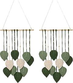 BONJUME Wand Deko, 2PCS Wanddeko Handgemacht