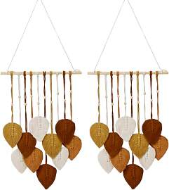 BONJUME Wand Deko, 2PCS Wanddeko Handgemacht