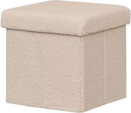 Bonlife Bouclé Sitzhocker mit Stauraum, Kleine