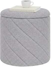 Bonlife Runder Hocker Ottoman mit Stauraum,