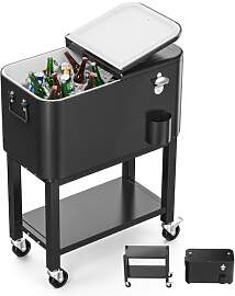 Bonnlo 57L Servierwagen mit Rollen, Beistellwagen, 