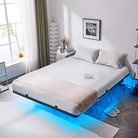 Bonnlo Bettgestell 140x200 cm mit Lattenrost, Bett 