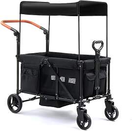 Bonnlo Bollerwagen Faltbar Kinder mit Dach,