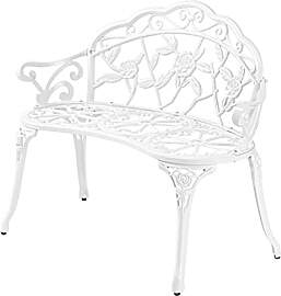 Bonnlo Gartenbank Metall Aluminium Rose,